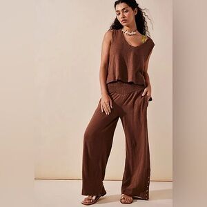 ◾️Free People Beach Keep It Cool Co-ord Wide Leg Lounge Pants